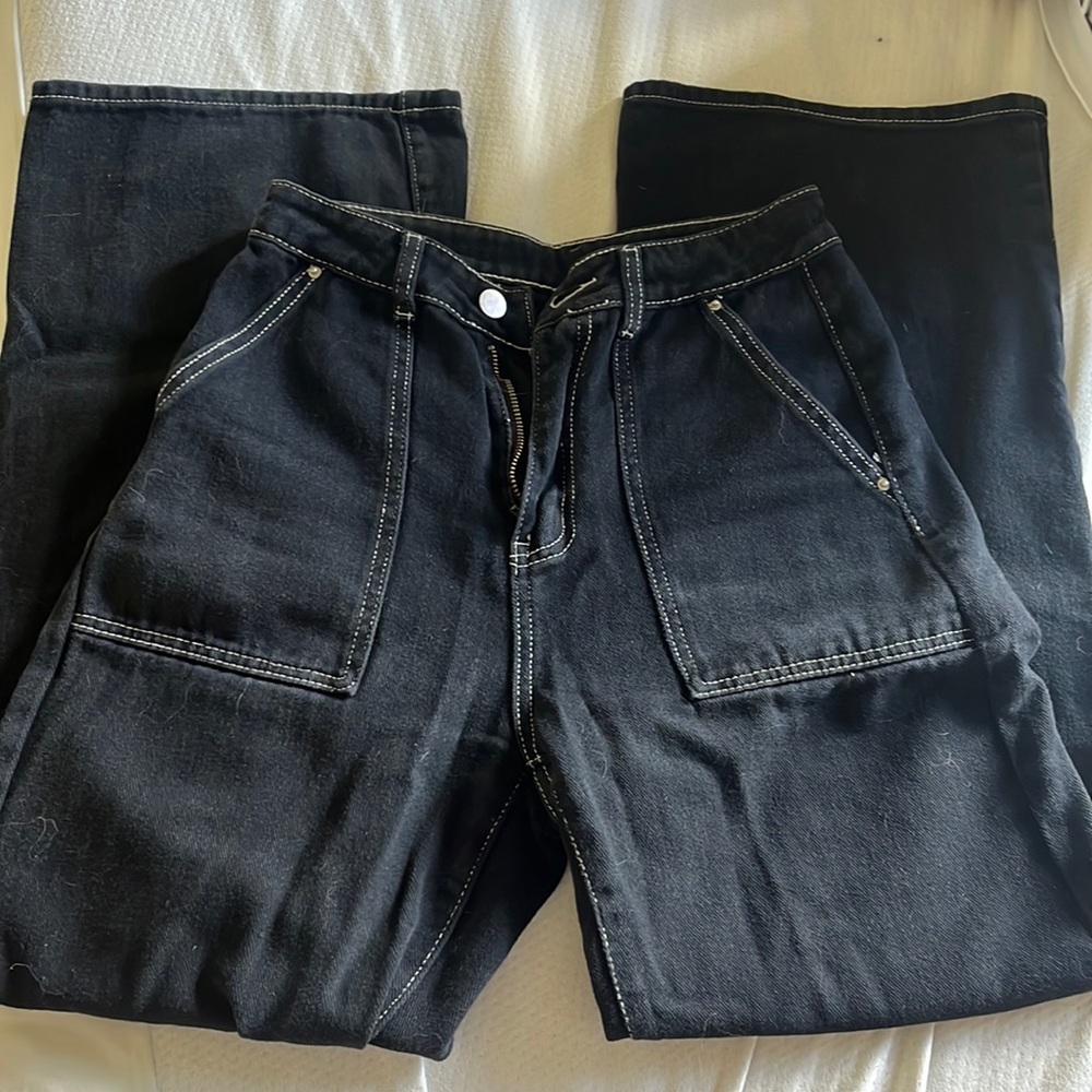 Wide leg black pants